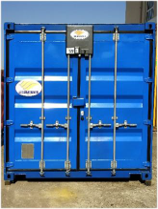 Claw 4 heavy-duty lock installed on a container